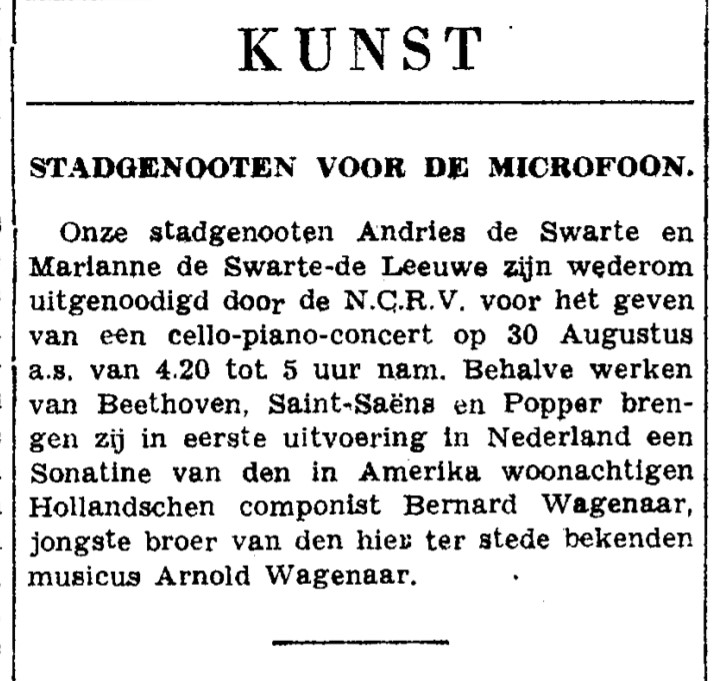 Bericht uit de Arnhemsche Courant 23 augustus 1940
