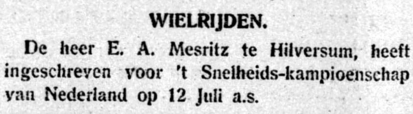 Wielrennen 28-06-1923- Gooi- en Eemlander 